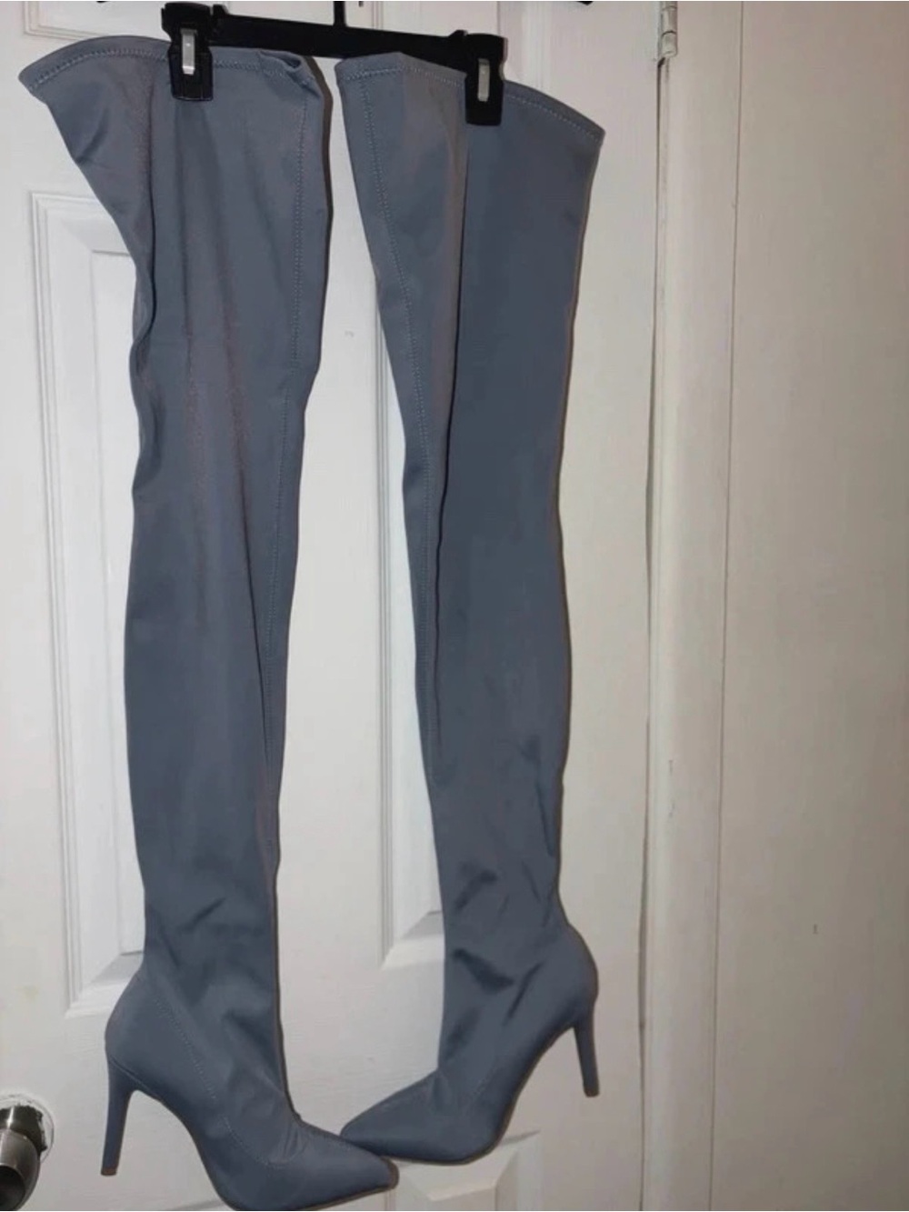 Light blue Over-the-Knee Stiletto Boots